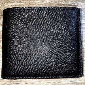 Coach Leather Bi-Fold Wallet Men’s 3-in-1